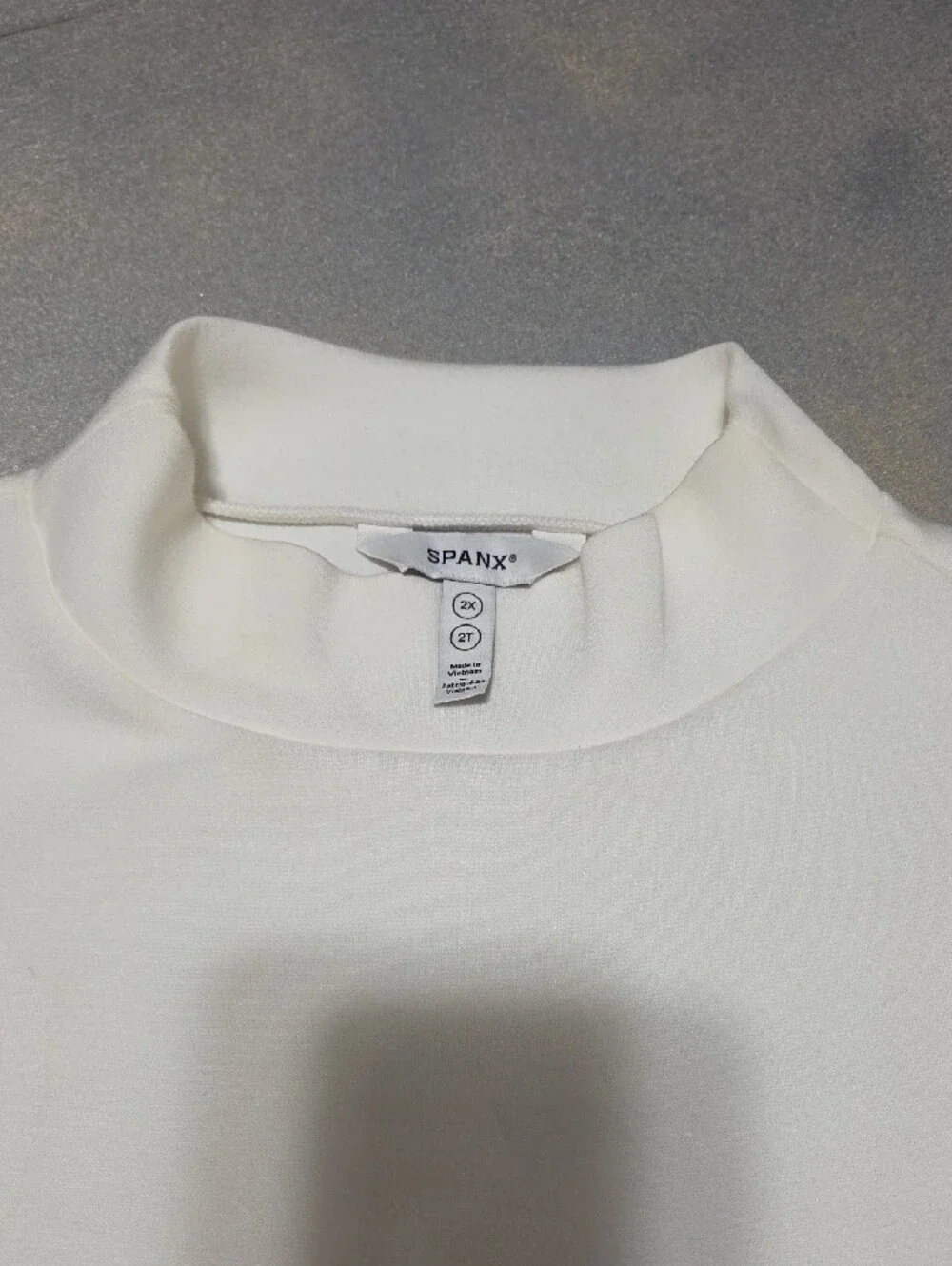SPANX Cream Turtleneck Sweater